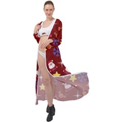 Santa Red Maxi Chiffon Beach Wrap by NerdySparkleGoth