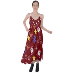Santa Red Tie Back Maxi Dress by NerdySparkleGoth