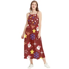 Santa Red Boho Sleeveless Summer Dress by NerdySparkleGoth