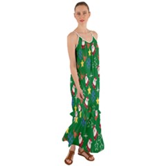 Santa Green Cami Maxi Ruffle Chiffon Dress by NerdySparkleGoth