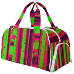 Warped Stripy Dots Burner Gym Duffel Bag by essentialimage365
