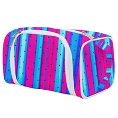 Warped Stripy Dots Toiletries Pouch by essentialimage365