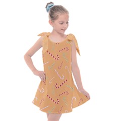 Sweet Christmas Candy Kids  Tie Up Tunic Dress by SychEva