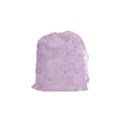 Multicolored Circles On A Pink Background Drawstring Pouch (Small) View1