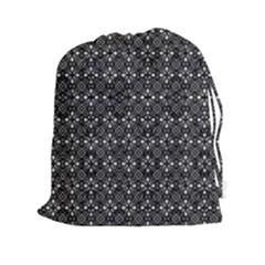 Black Lace Drawstring Pouch (2xl) by SychEva