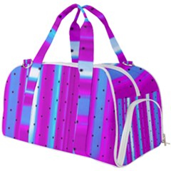Warped Stripy Dots Burner Gym Duffel Bag by essentialimage365