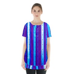 Warped Stripy Dots Skirt Hem Sports Top by essentialimage365