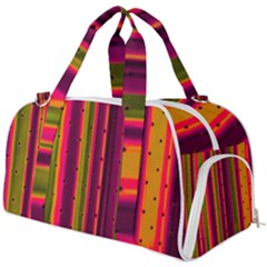 Warped Stripy Dots Burner Gym Duffel Bag by essentialimage365