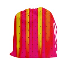 Warped Stripy Dots Drawstring Pouch (2xl) by essentialimage365