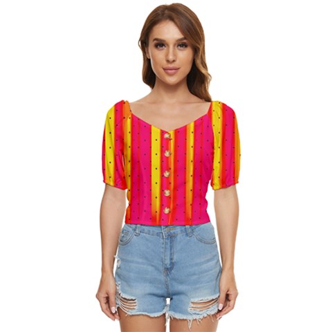 Warped Stripy Dots Button Up Blouse by essentialimage365