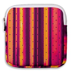 Warped Stripy Dots Mini Square Pouch by essentialimage365