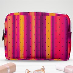Warped Stripy Dots Make Up Pouch (medium) by essentialimage365