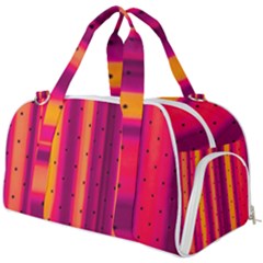 Warped Stripy Dots Burner Gym Duffel Bag by essentialimage365