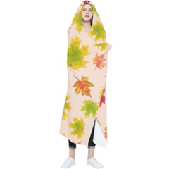 Bright Autumn Leaves Wearable Blanket by SychEva
