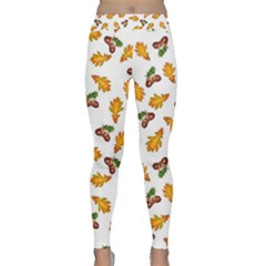 Oak Leaves And Acorns Classic Yoga Leggings by SychEva