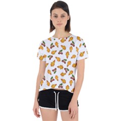 Oak Leaves And Acorns Open Back Sport Tee by SychEva