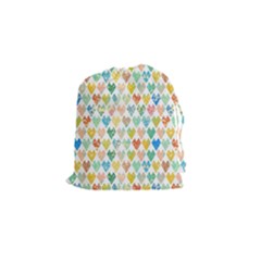 Multicolored Hearts Drawstring Pouch (small) by SychEva