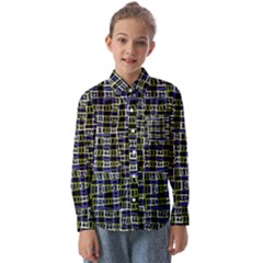 Blocks Illusion Kids  Long Sleeve Shirt by Sparkle
