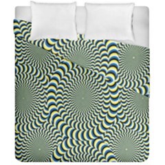 Illusion Waves Pattern Duvet Cover Double Side (california King Size) by Sparkle
