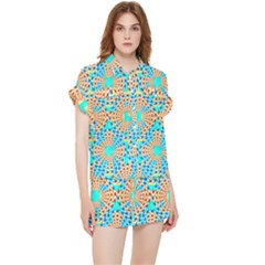 Illusion Waves Pattern Chiffon Lounge Set by Sparkle