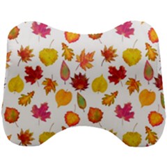 Watercolor Autumn Leaves Head Support Cushion by SychEva
