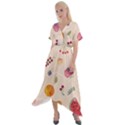 Summer Fruit Cross Front Sharkbite Hem Maxi Dress View1