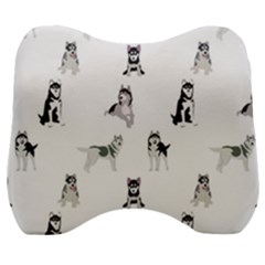 Husky Dogs Velour Head Support Cushion by SychEva