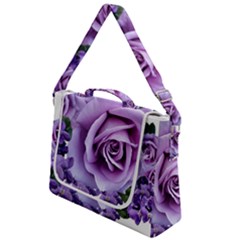 Roses-violets-flowers-arrangement Box Up Messenger Bag by Pakrebo