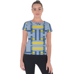 Abstract Pattern Geometric Backgrounds   Short Sleeve Sports Top  by Eskimos