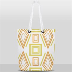 Abstract Pattern Geometric Backgrounds   Full Print Rope Handle Tote (small) by Eskimos
