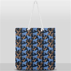 Blue Tigers Full Print Rope Handle Tote (large) by SychEva