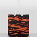 Red  Waves Abstract Series No9 Full Print Rope Handle Tote (Large) View1