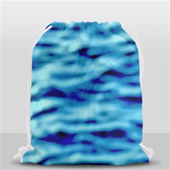Blue Waves Abstract Series No4 Drawstring Bag (small) by DimitriosArt
