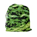 Green  Waves Abstract Series No11 Drawstring Pouch (2XL) View2