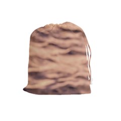 Pink  Waves Abstract Series No5 Drawstring Pouch (large) by DimitriosArt