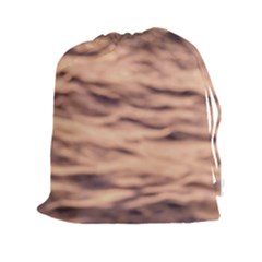 Pink  Waves Abstract Series No5 Drawstring Pouch (2xl) by DimitriosArt