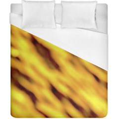 Yellow  Waves Abstract Series No8 Duvet Cover (california King Size) by DimitriosArt