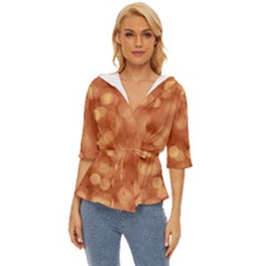 Light Reflections Abstract No7 Peach Lightweight Drawstring Hooded Top by DimitriosArt