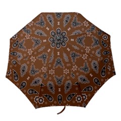 Floral Pattern Paisley Style Paisley Print  Doodle Background Folding Umbrellas by Eskimos