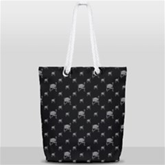 Grey And Black Alien Dancing Girls Drawing Pattern Full Print Rope Handle Tote (small) by dflcprintsclothing