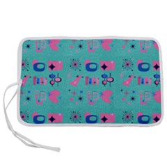 50s Diner Print Mint Green Pen Storage Case (s) by NerdySparkleGoth