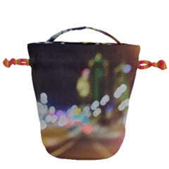 City Lights Series No4 Drawstring Bucket Bag by DimitriosArt