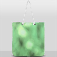 Green Vibrant Abstract No4 Full Print Rope Handle Tote (large) by DimitriosArt