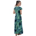Blue Abstract Stars Flutter Sleeve Maxi Dress View2