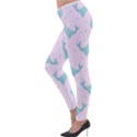 Narwales Stars  Pattern Pink Lightweight Velour Leggings View3