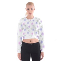 Flowers Pattern Cropped Sweatshirt by Littlebird