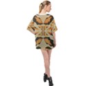 Abstract pattern geometric backgrounds  Abstract geometric  Oversized Chiffon Top View2