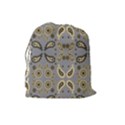 Floral folk damask pattern Fantasy flowers Floral geometric fantasy Drawstring Pouch (Large) View2