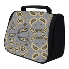 Floral Folk Damask Pattern Fantasy Flowers Floral Geometric Fantasy Full Print Travel Pouch (small) by Eskimos