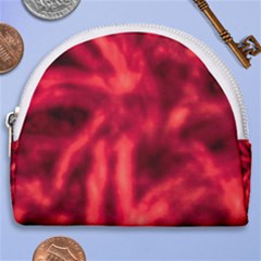Cadmium Red Abstract Stars Horseshoe Style Canvas Pouch by DimitriosArt